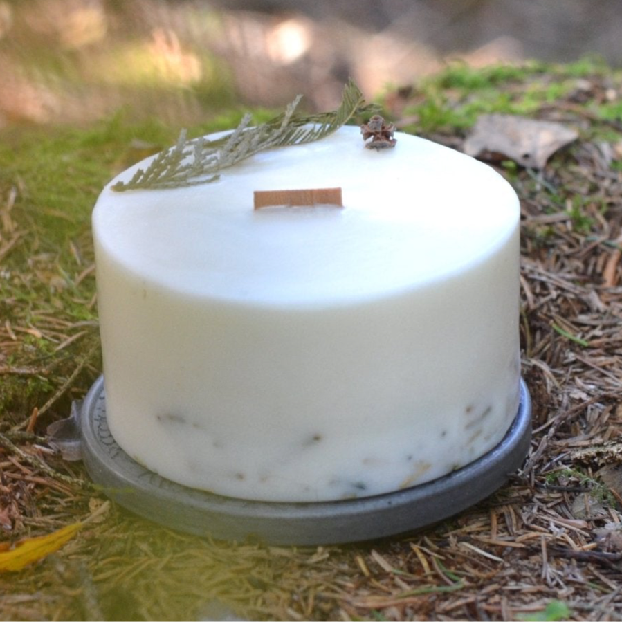 CANDLE ON A SAUCER - FOREST