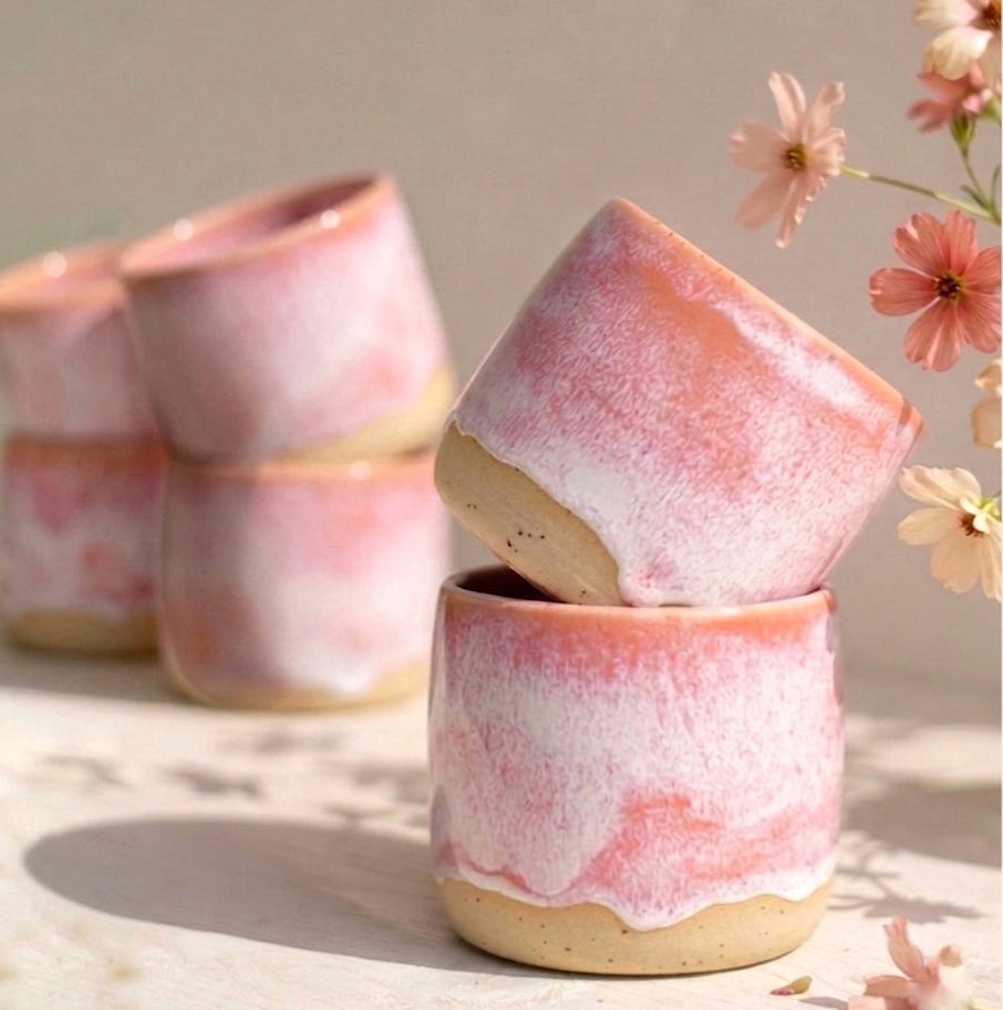 keramické kalíšky, ručně vyráběná keramika, kalíšky na espresso, keramika na kávu, handmade keramika, keramické hrnky malé